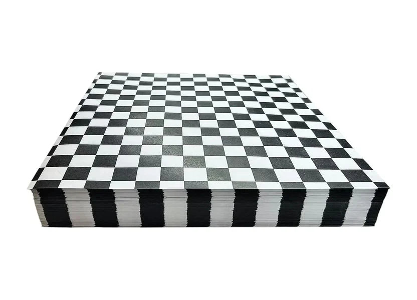 1000 piezas papel encerado cuadros color negro 30x30cm
