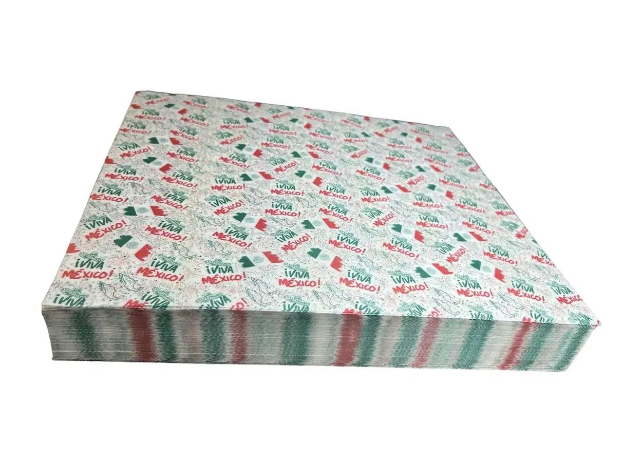 1000 piezas papel encerado impreso viva mexico 20x30 35g