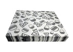 1000 piezas papel encerado pizza, papas, burger color negro 20x30cm